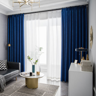 Rideaux occultants bleu marine super épais à vagues ondulées 8