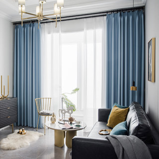 Rideau occultant bleu bébé super épais 3