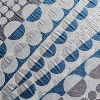 Passionné(e) par les pois Modern 3D Jacquard Bleu & Gris Motif géométrique Rideau 10
