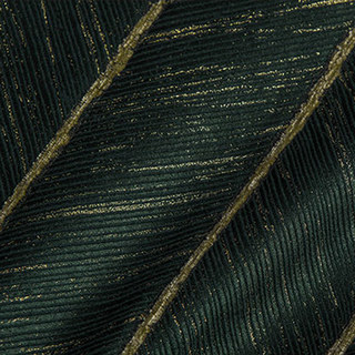 Nouveau Look Luxe Art Déco Chevron Vert Foncé & Or Étincelant Rideau Géométrique 5