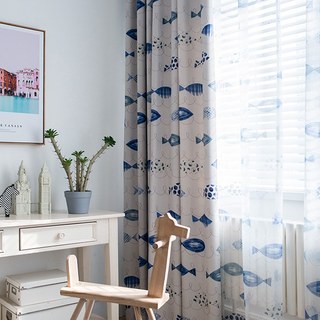 Vue Océan Bleu Poisson Rideau Nautique 2