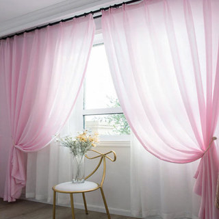 Satiné Touch Rose Rideau Voile