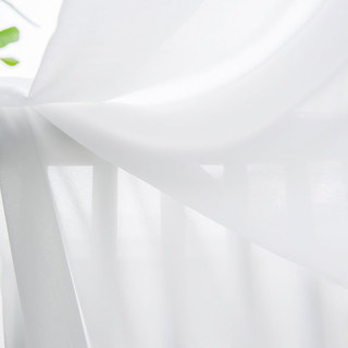 Douce Brise Blanc Éclatant Rideau Voile Chiffon Transparent