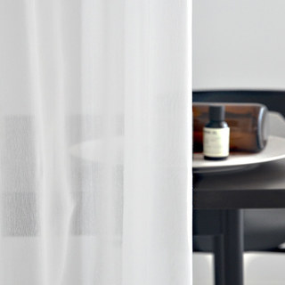Scandinavian Blanc Rideau Voile de Coton Doux 2