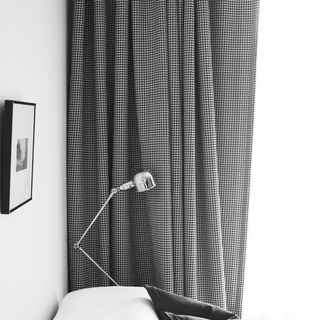 Houndstooth Motif Noir et Blanc Rideau Occultant 4