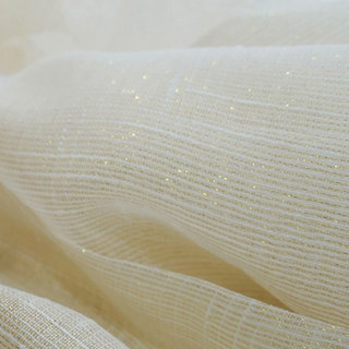 Subtil doré texturé brillant crème voile transparent rideau 3