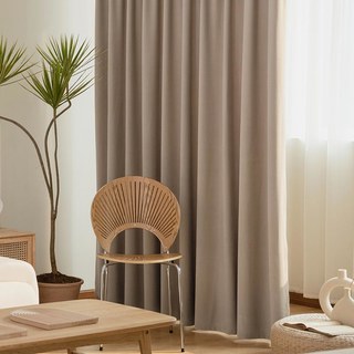 Sunnyvale Herringbone Mocha Brun Velours Texturé Rideau Occultant