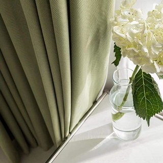 Sunnyvale Herringbone Texturé Velours Occultant Rideaux Vert Sauge