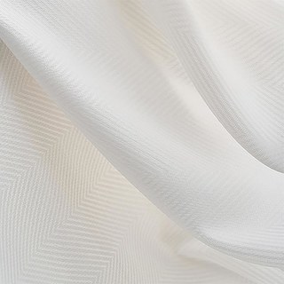 Sunnyvale Herringbone Blanc Rideau Voile 8