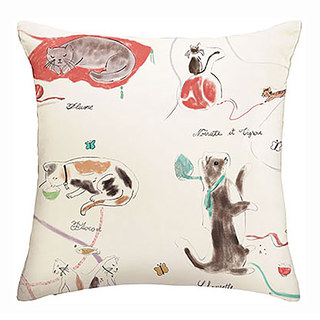 Magnifique Rideau Imprimé Chats Dessinés à la Main Wonderful Life 10