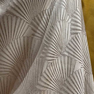 Éventails Orientaux Luxe Art Déco Motif Jacquard Rideau Crème 4