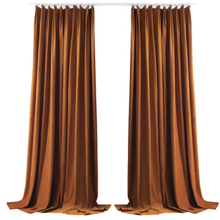 Rideaux occultants en velours terracotta caramel tissé scandinave 8