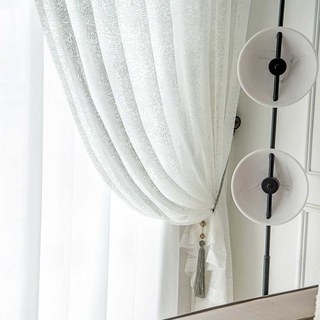 Feux d'artifice Côte d'Ivoire Blanc Dentelle Net Rideau 3