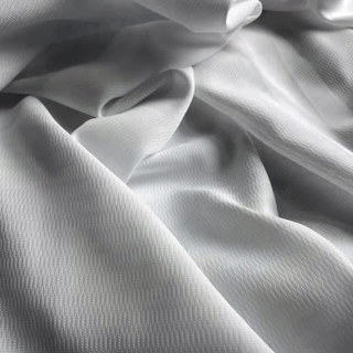 Grace Texturé Gris Cendré Rideau Voile Épais