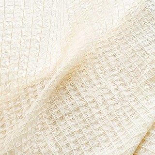 Rideau en coton mélangé tricoté tissé à motifs gaufrés blanc voilage lourd