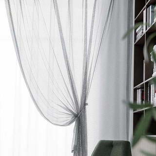 Rideau du filet gris clair de la grille diamantée 3