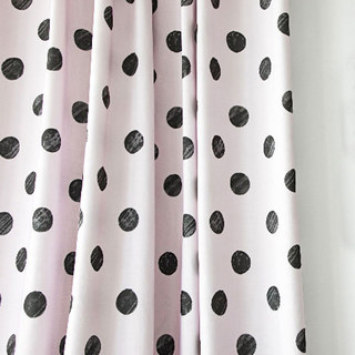 Noir & Rideau imprimé pois lilas clair 3