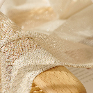 Golden Pond Crème Champagne Voilage Scintillant à Paillettes 3