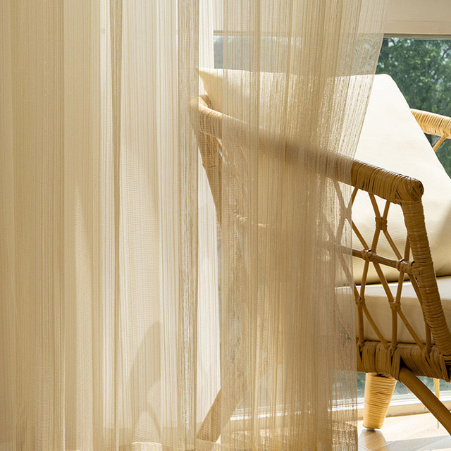 Crème lunaire Glissement doré Mesh Net Rideau 1