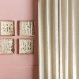 Exquise crème Matte Off blanc Chenille Rideau 1