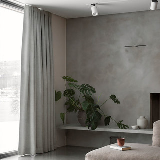 Exquis ride mat luxueux cendré gris clair rideau en chenille