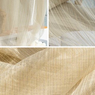 Crème lunaire Glissement doré Mesh Net Rideau 5