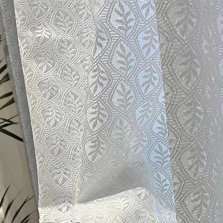 Magical Leaves Ivoire Blanc Rideaux en Dentelle et Voile 4