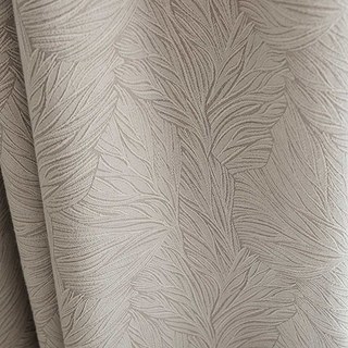 Feuille de Printemps Jacquard Motif Crème Rideau Occultant 2