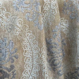Legacy Luxe Chenille Damas Gris & Marron Mocha Rideau