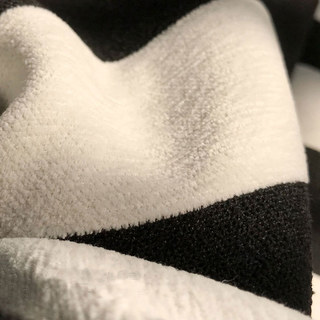 Étonnant rideau rayé en chenille noir et blanc double face 5