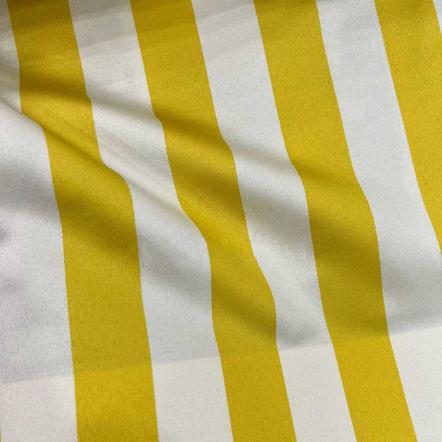 Rideau rayé jaune et blanc élégant 1