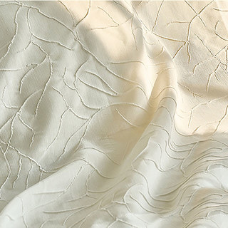 Nature's Melodies Branches & Leaves Ivoire Crème Rideau Voile 5