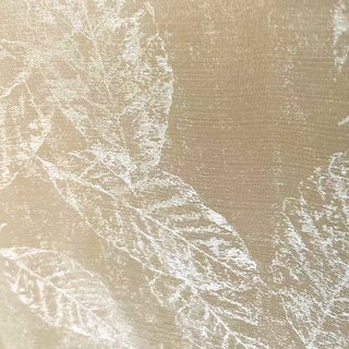 Feuilles Scintillantes Champagne Or Rideau Voile 6