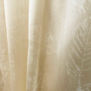 Feuilles Scintillantes Champagne Or Rideau Voile 3