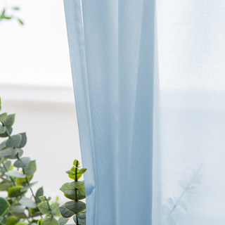 Douce Brise Bébé Bleu Voilage Chiffon Rideau
