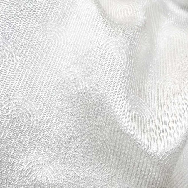 Rolling Hills Art Déco Voilages Blanc Ivoire Chatoyants 1