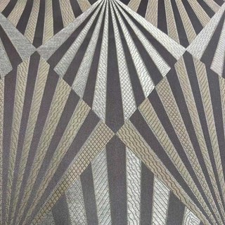 Deco Diamond Jacquard Géométrique Taupe Gris Rideaux en Faux Soie 5
