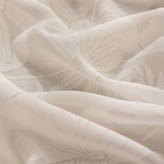 Whispering Petals Ivoire Blanc Floral Voile Dentelle Rideau 4