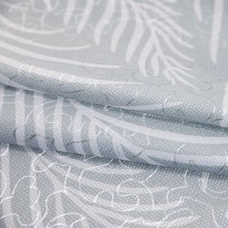 Rideaux floraux gris cendré à motifs végétaux