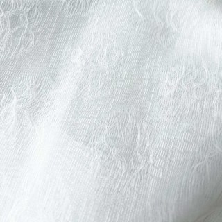 Feuillage Éthéré Luxe Jacquard Ivoire Blanc Rideaux Voile à Motifs Géométriques 3