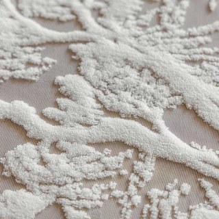 Whispering Willow Oriental Cut Ivory White Floral Voile Curtain
Whispering Willow Coupe Orientale Ivoire Blanc Floral Voile Rideau 5