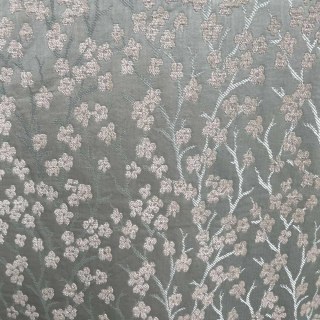 Fleurs de cerisier pastel rose & vert menthe rideau occultant en chenille