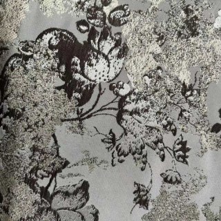 Rideaux jacquard beige crème Rêverie florale