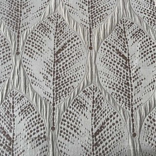 Feuille danse de luxe Jacquard crème et brun rideau floral 6