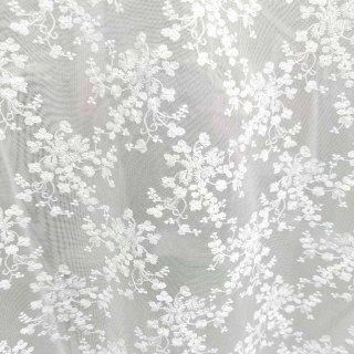 Bouquet printanier brodé, rideau en voile floral ivoire blanc 5