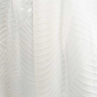 Tide Luxe Motif Vague Rideau Voile Blanc 3