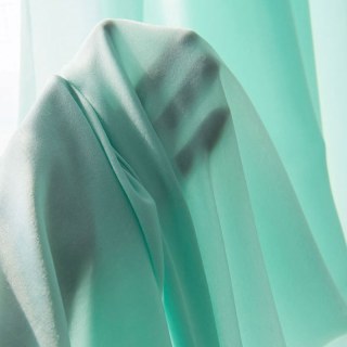 Satiné Turquoise Vert Rideau Voile