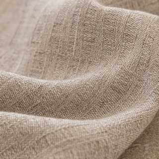 Serene Sands Texturé Beige Crème Rideau en Lin Double Face 4