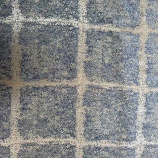 Rideaux à carreaux géométriques bleu brumeux effet vieilli 6