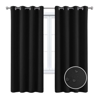 Malibu Imperméable Blackout Sergé Noir Rideau d'Extérieur 4